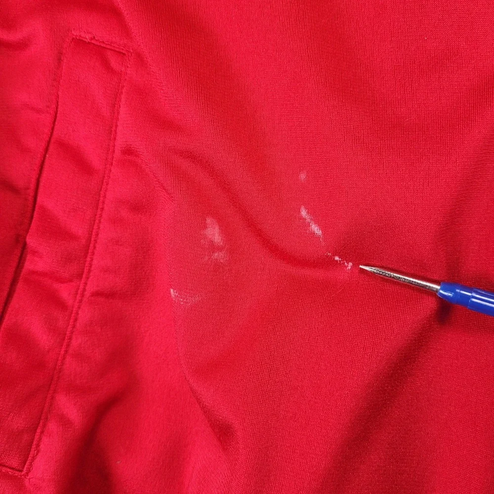 Vintage 80's Adidas Trefoil‎ Track Jacket Red White Colorblock Mens Zip Up Small